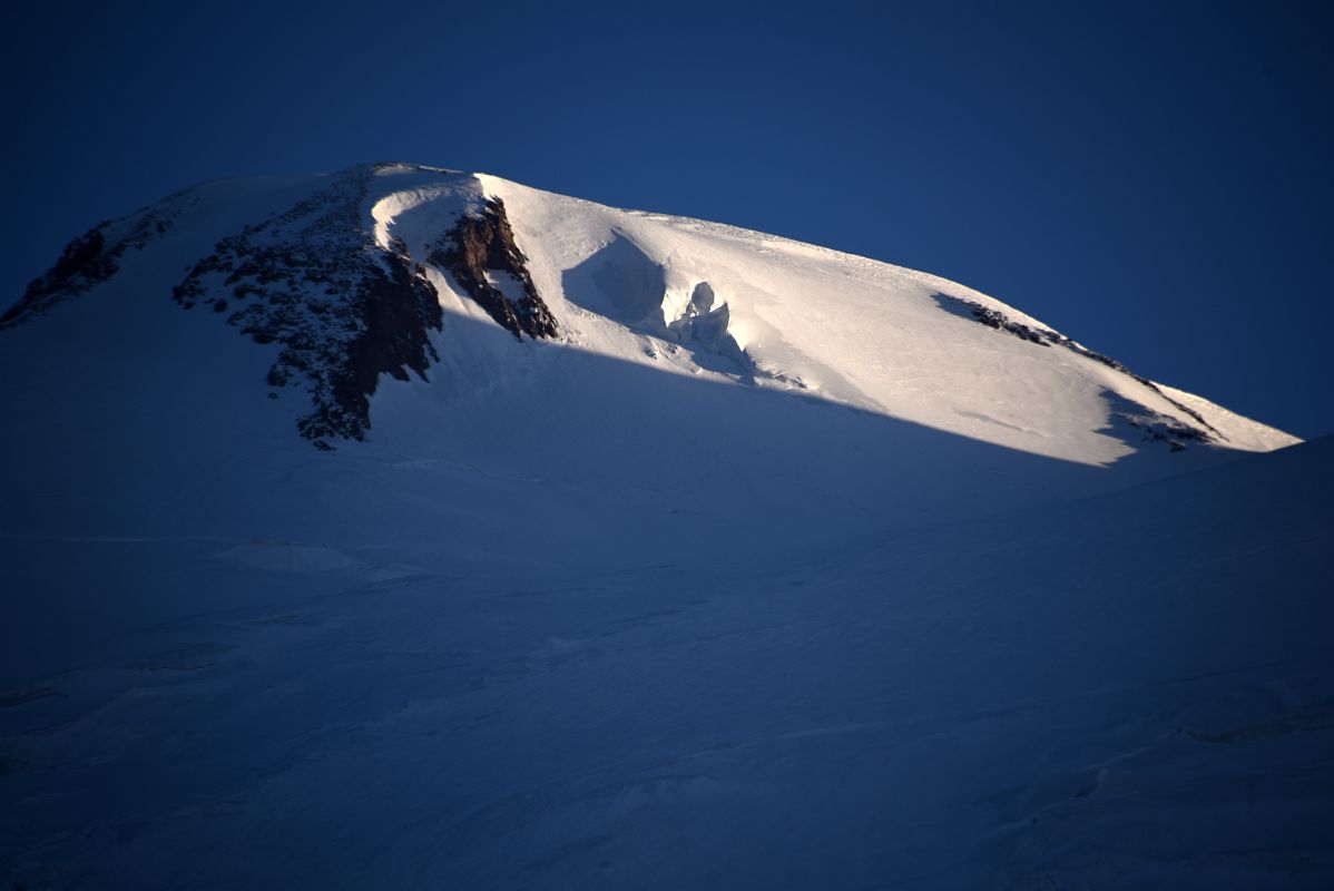 10B Mount Elbrus West Summit Just After Sunrise From Garabashi Camp On Mount Elbrus Climb